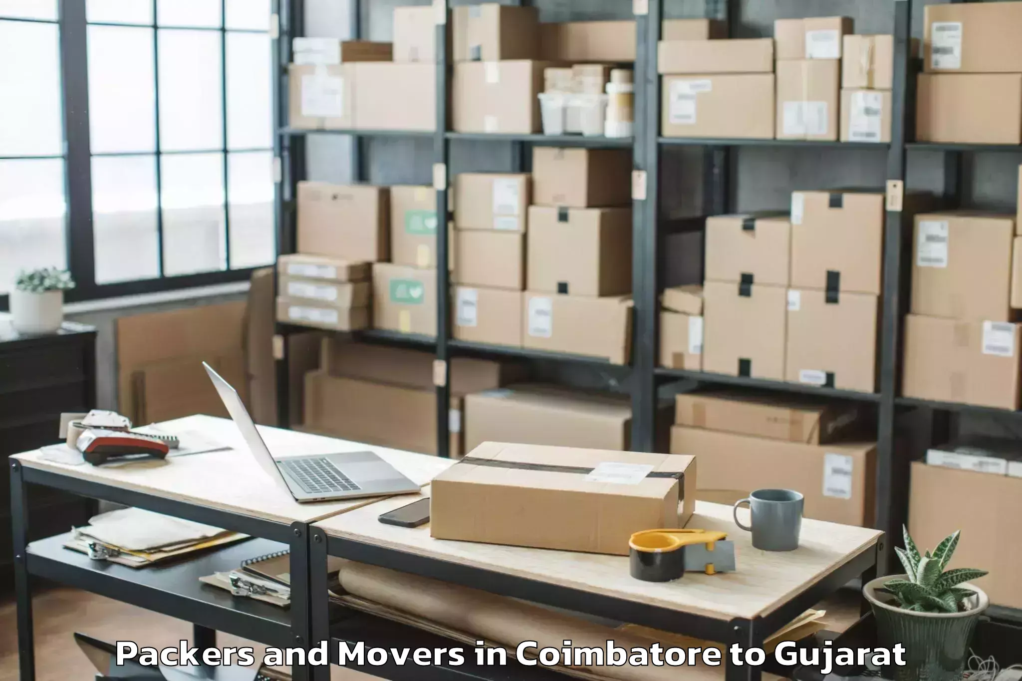 Reliable Coimbatore to Bagasara Packers And Movers